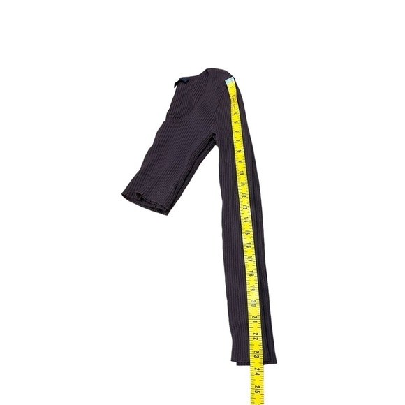 Hera collection ribbed cocoa brown cropped top square neck women's large - Picture 5 of 5